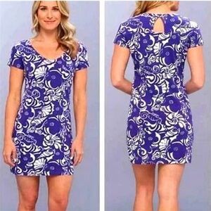 Lilly Pulitzer Daniella Dress Size M Seahorse Seashell Pattern Resort Travel